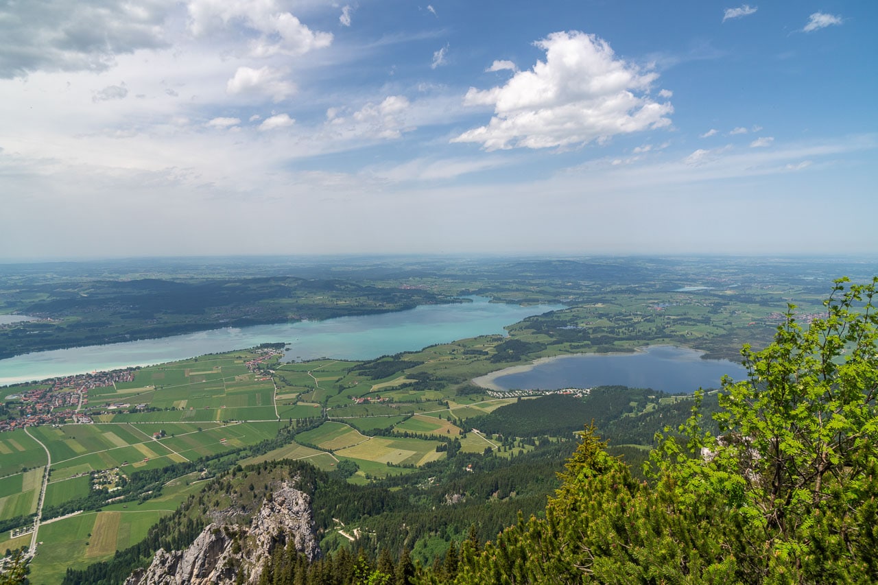 Blick vom Tegelberg in die Landschaft