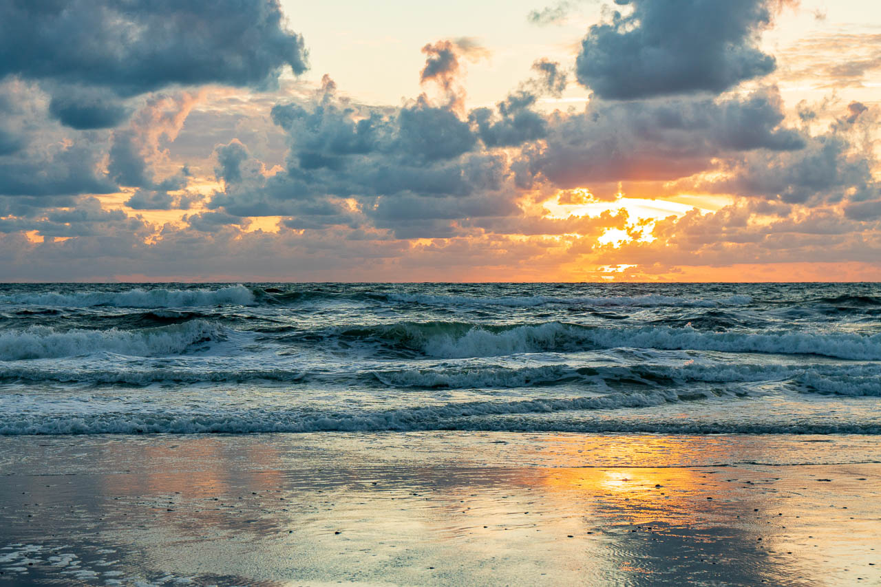 Spiegelung Sonnenuntergang