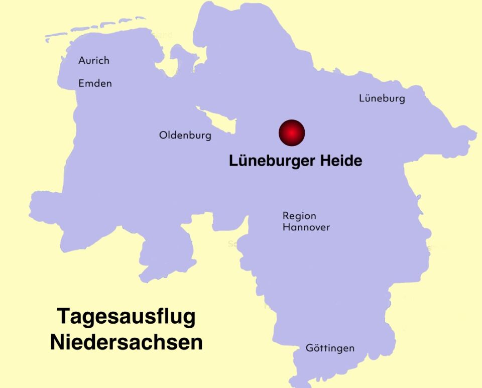 Karte Niedersachsen - Lüneburger Heide