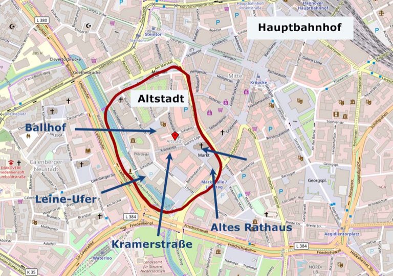 Karte Altstadt Hannover