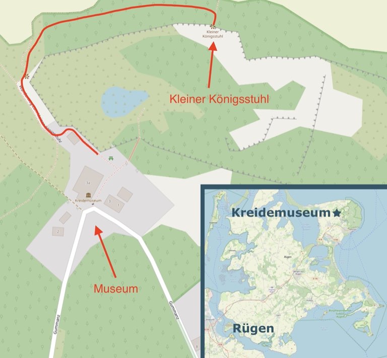 Karte Kreidemuseum Rügen