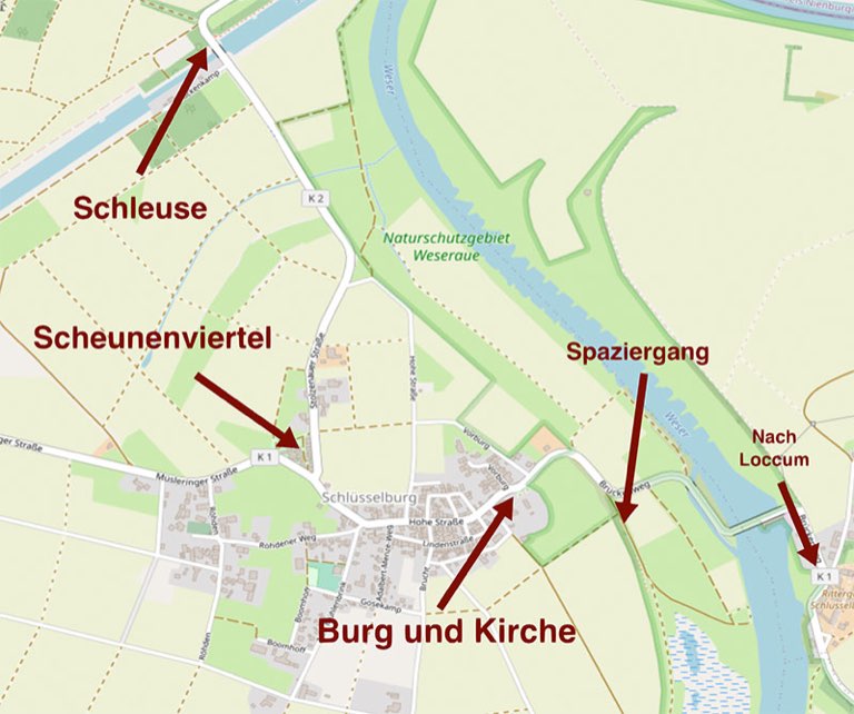 Karte Schlüsselburg