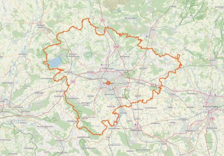 Karte Region Hannover